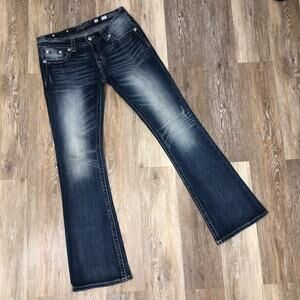 Miss Me Signature Boot Cross Pocket Jeans JP75507 EUC